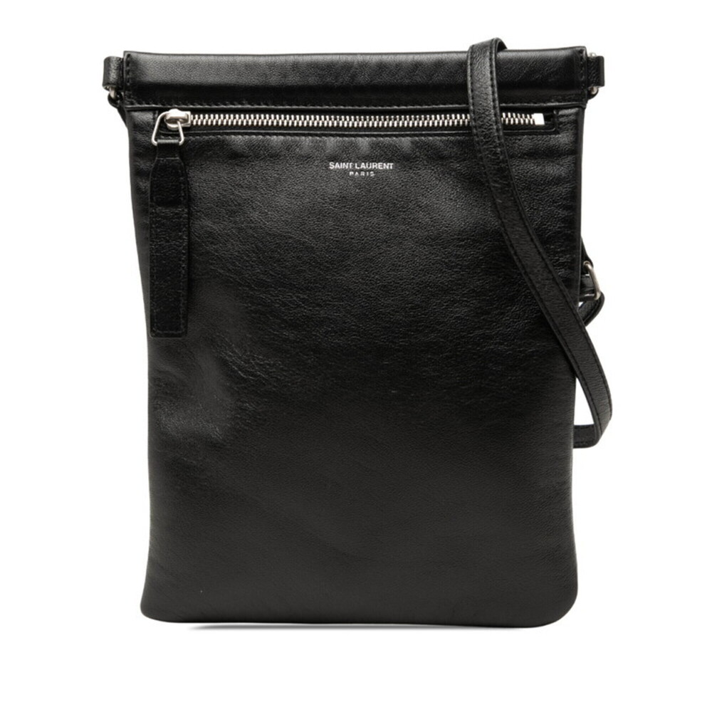 Saint Laurent Shoulder Bag Pochette 581697 Black Leather Women's SAINT LAURENT
